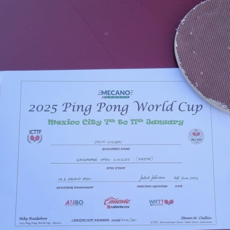 World Ping Pong Cert